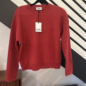 NWT 27 Miles Malibu Red Cashmere Sweater
